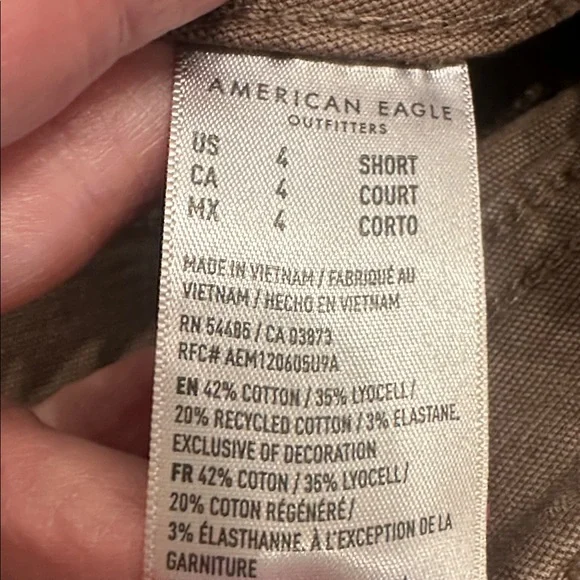 American Eagle Brown Stovepipe Utility  Wide Leg Pants Size 4 Short NWT - Picture 6 of 9